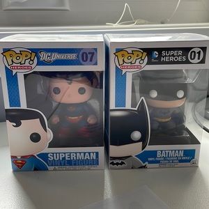 Unopened Batman and superman funko